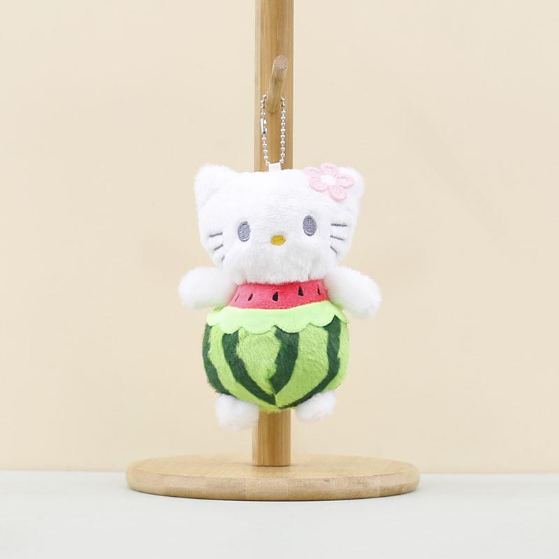 Cute Fruit Themed Sanrio Kuromi Plush Toy Keychain With Adorable Dog Design Cat Fruit