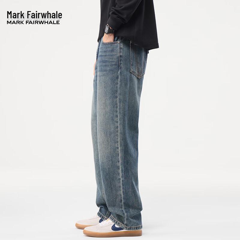 Mark Fairwhale Herren Retro Washed Straight-Leg Jeans