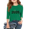 Children's 3/4 Sleeve Independence Day Printed Round Neck Casual T-shirt