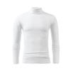 T-shirt da uomo a collo alto a maniche lunghe Sottile Monocolore Base Sottogiacca da uomo