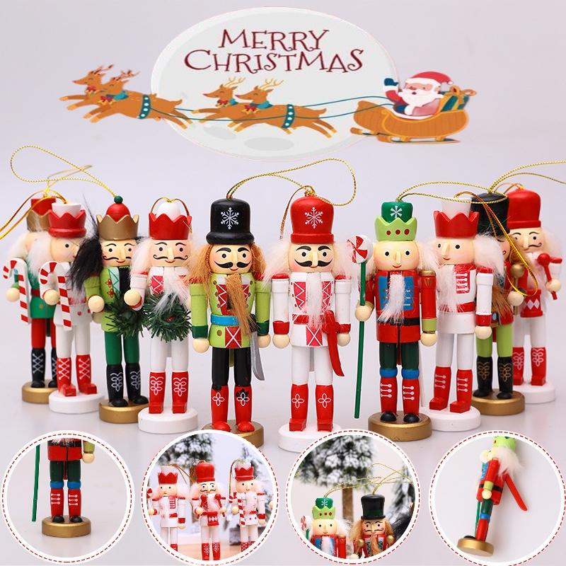 Nutcracker Soldier Wooden Puppet Figurine Christmas Decor For Home Living Room And Office