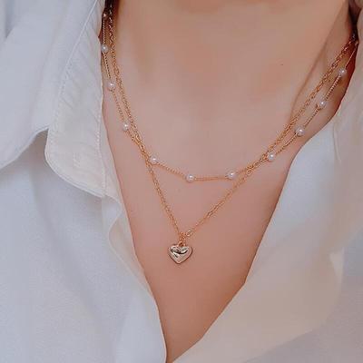 Bsandy Spring Necklace Women's Heart Shape Gift