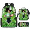 Dragon Ball Backpack Cross-border Trend Backpack Retro School Bag Dragon Ball Cartoon Three-piece Set