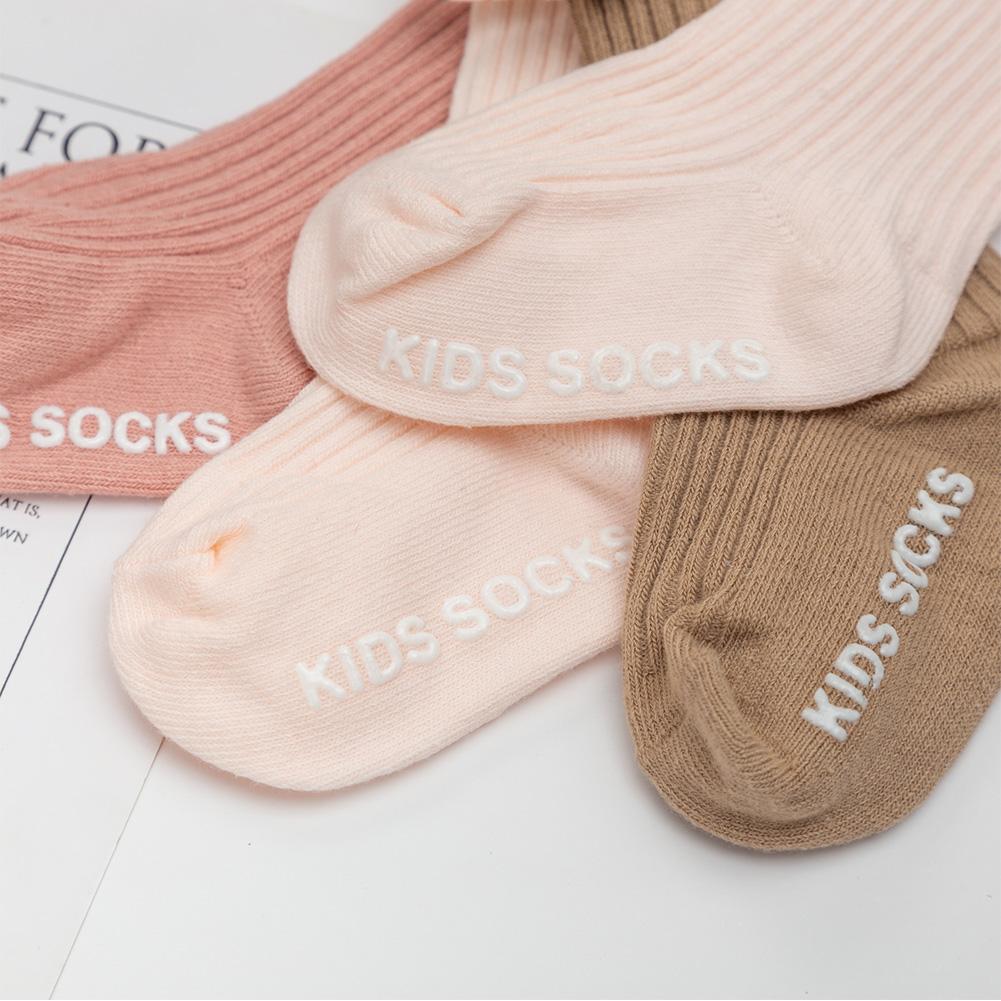 3Pcs/Lot Flower Print Bow Baby Socks Non-Slip Infant 0-12M Elastic Princess Boys Girls Long Knee Sock Lace Headband Kids Hairban