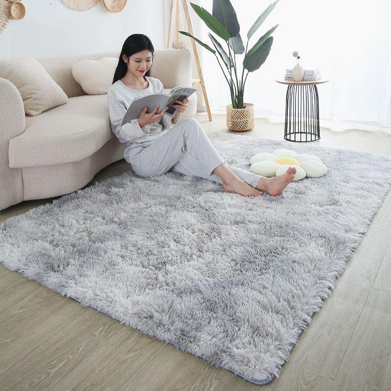 Furry Carpet Living Room Mat Modern Bedroom Nordic Style Decoration Carpet Large Size Black Gray White Non Slip Children's Rugs