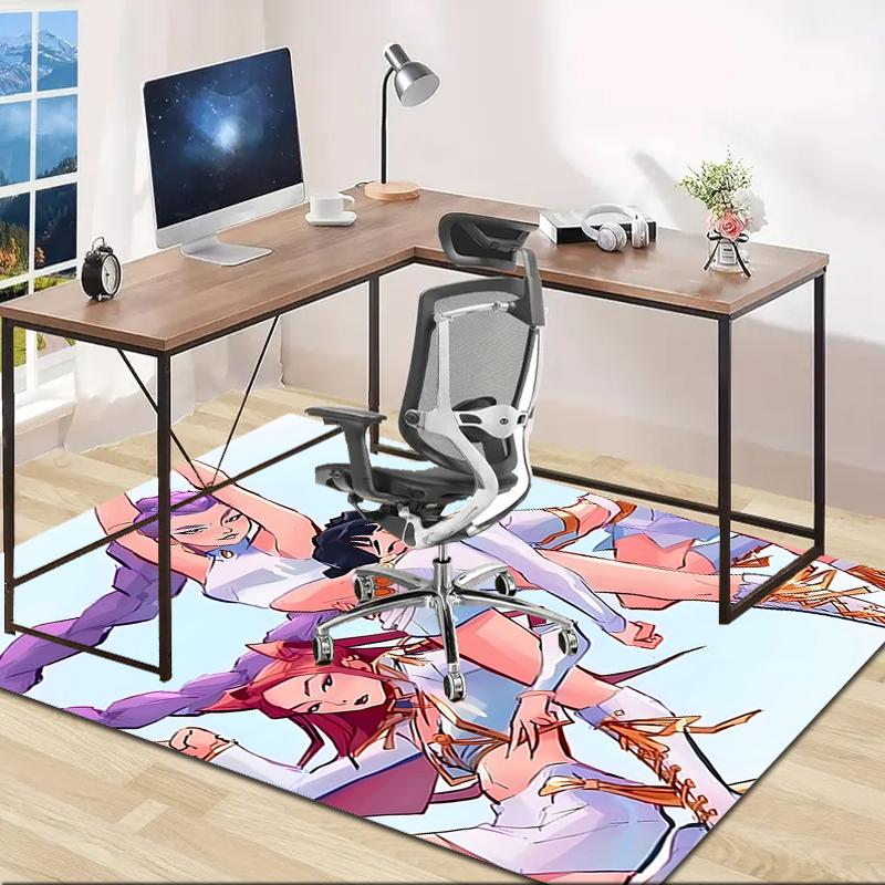 1pc KPop Demon Hunters5 Design Area Rug - Non-Slip, Soft & Cozy Floor Mat for Living Room, Bedroom, Office - Indoor/Outdoor Decorative Carpet