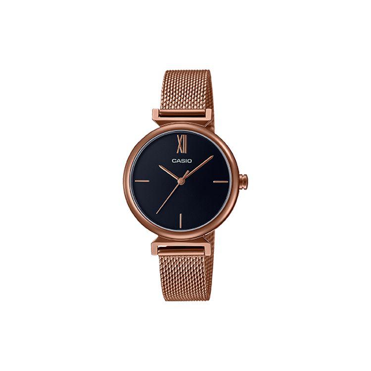 Casio Standard Series Life Waterproof Quartz Movement Stainless Steel Strap Watch 38Mm Women watches Black LTP-2023VMR-1C Black Dial