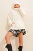 Women's Sweatshirt New Season Fashion Green Stand Collar Kangaroo Pocket Plush Sweatshirt