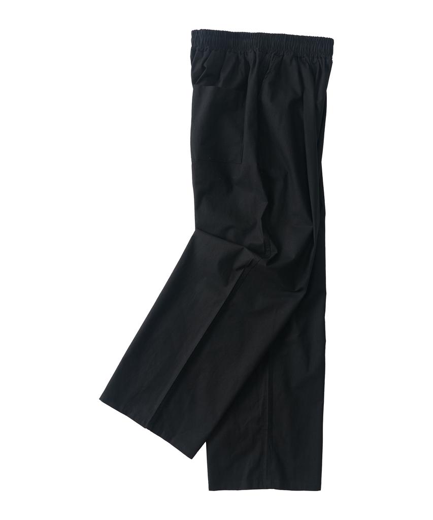 ANALOG MOOD Linen-Like Wide Pants (Black)