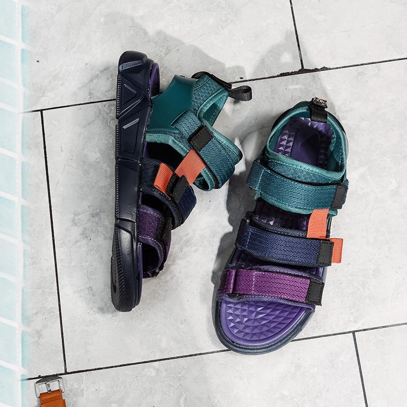 X Brand 2024 Fashion Colorful Weaving Mens Sandals Outdoor Beach Sandals Comfortable Men Sandals Casual Retro Summer Shoes Flats