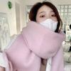 Solid Color Scarf Winter Macaron Color Warm Face Covering Windproof Cold Resistant Tassel Shawl Scarf