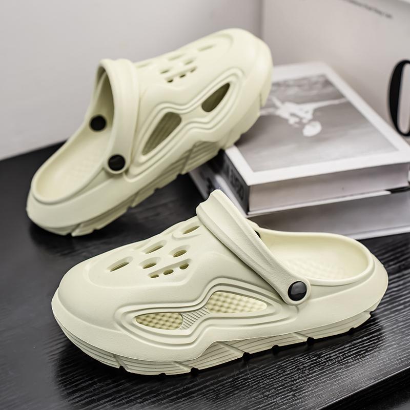 Fashion Summer Men Sandals Light EVA Mens Casual Shoes Hole Shoes Clogs Lovers Home Garden Outdoor Male Beach Flat Slippers Big Size 45
