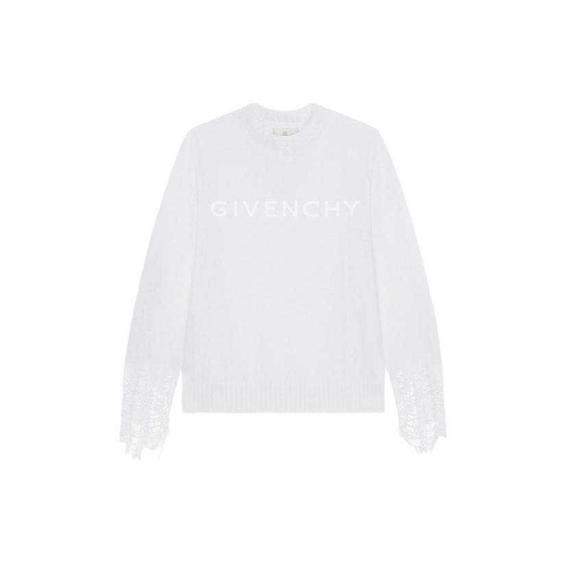 Givenchy Maglioni da uomo Girocollo Bianco Vestibilità dritta moderata BM90LN4YD1-100