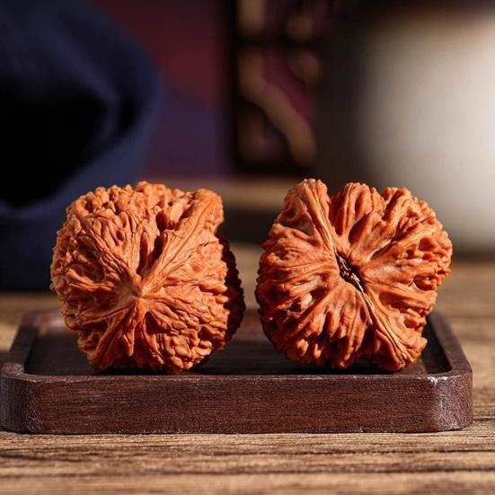 2Pcs Walnuts Relax Hand Massage Balls for Stress Relief And Blood Circulation Support Wood Fidget Tool Enhances Focus Joint Health Sleep Aid Gift