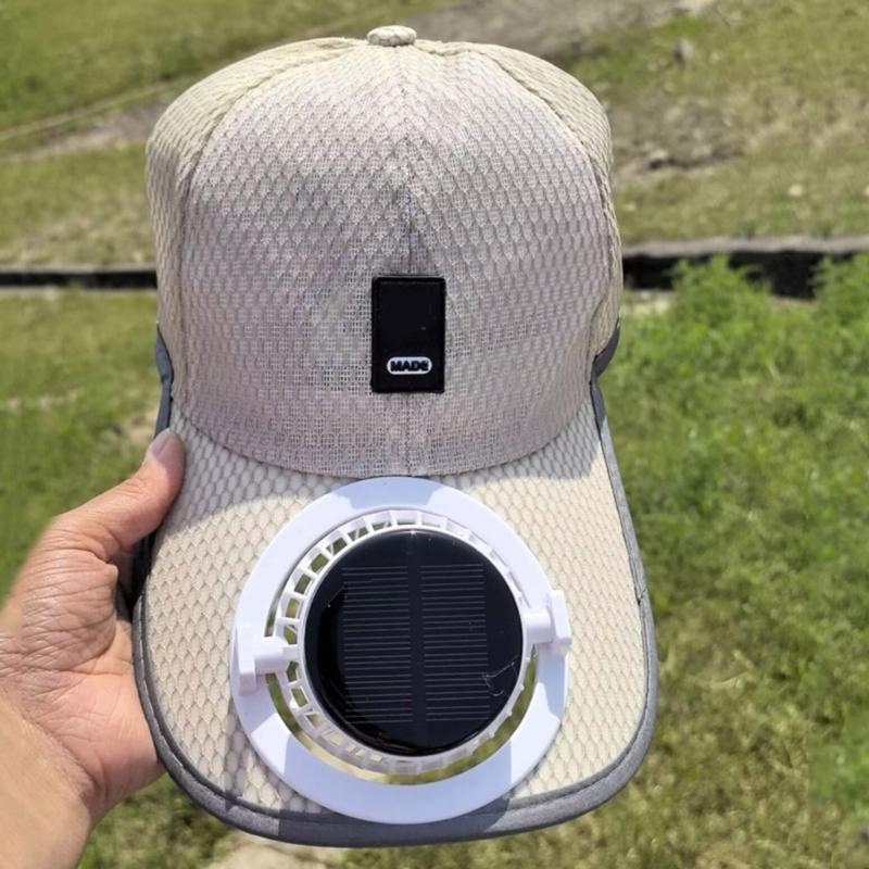 Solar Powered Cooling Fan Hat With USB Charging For Outdoor Activities 600mAh Rechargeable Adjustable Ventilated Sun Hat