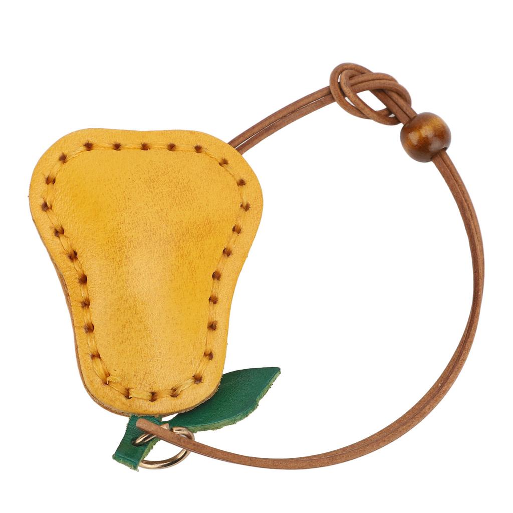 Niedlicher Fruchtanhänger Rindsleder Vintage Dekoration für Schlüsselanhänger Geldbörse Handtasche Handyhülle Birne