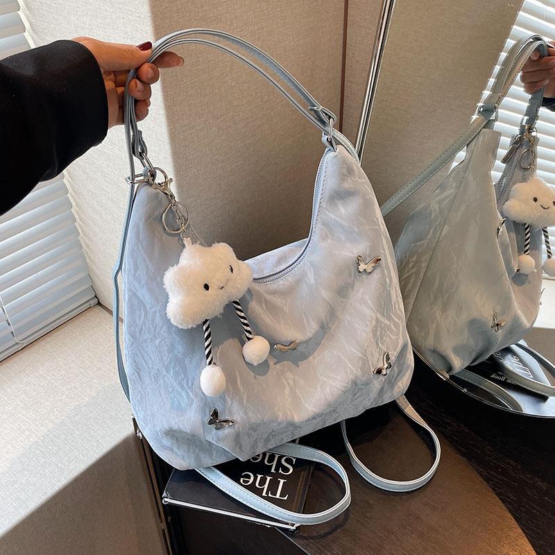 Casual Soft-faced Large-capacity Women's Backpack 2025 New Trendy Summer Commuter Shoulder Messenger Bag Multi-purpose Rear Backpack