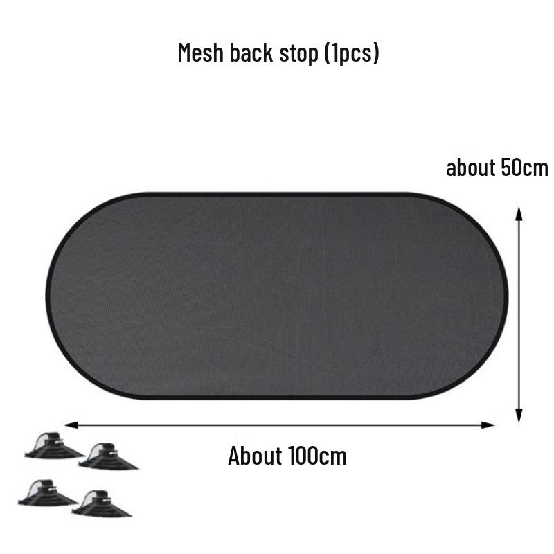 5-Piece Car Window Sunshade Set - Mesh Sun Curtain with Suction Cup Privacy Shield