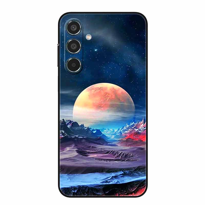 For Samsung Galaxy A55 5G Case Black TPU Silicone Soft Covers for SamsungA55 A 55 A15 A25 A35 5G Phone Shell A 15 4G Bumper Capa