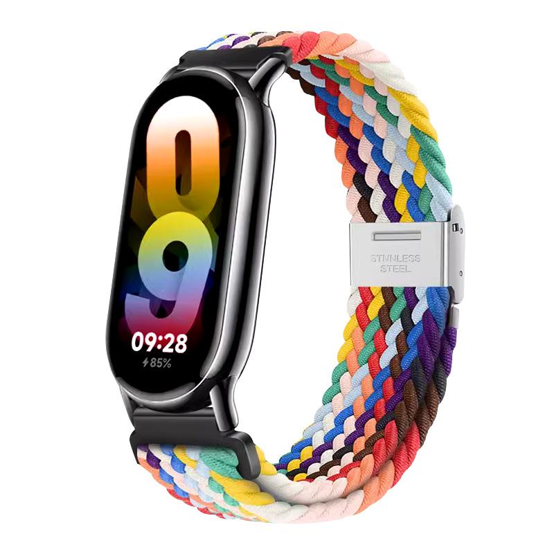 Solo Loop Strap For Xiaomi Mi Band 8 9 Elastic Braided Nylon Adjustable Watchband Correa Bracelet For Miband 10 Miband9 8 Accessories