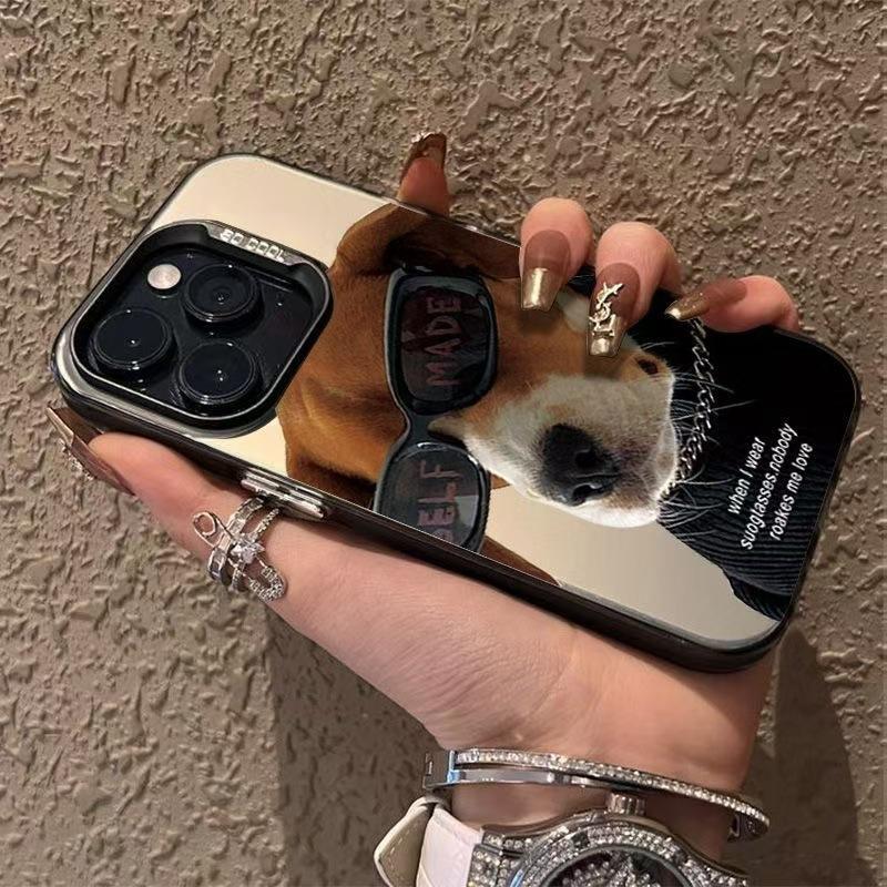 Sunglasses for cats and dogs, suitable for Apple 15Promax mobile phone case iPhone16 cute 14Pro cool 17Pro new model