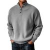 Mens Sweaters Casual Pullover Sweater Button Crewneck Knit Sweaters