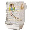 Deluxe Horizontal Wire Parrot Cage for Budgerigars - Anti-Splash Design