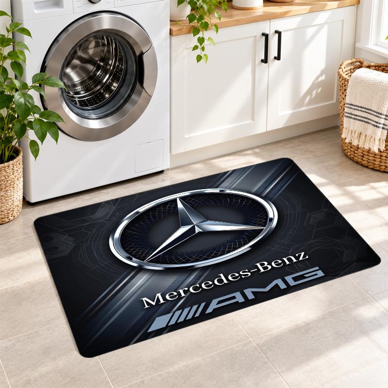 Flanelová kuchyňská rohožka Mercedes Měkký koberec Protiskluzový podlahový koberec Domácí dekorace
