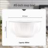 Simple White Enamel Soup Bowl