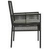 Garden Chair 2 Pcs Black 55 X 53 X 85 Cm Poly Rattan