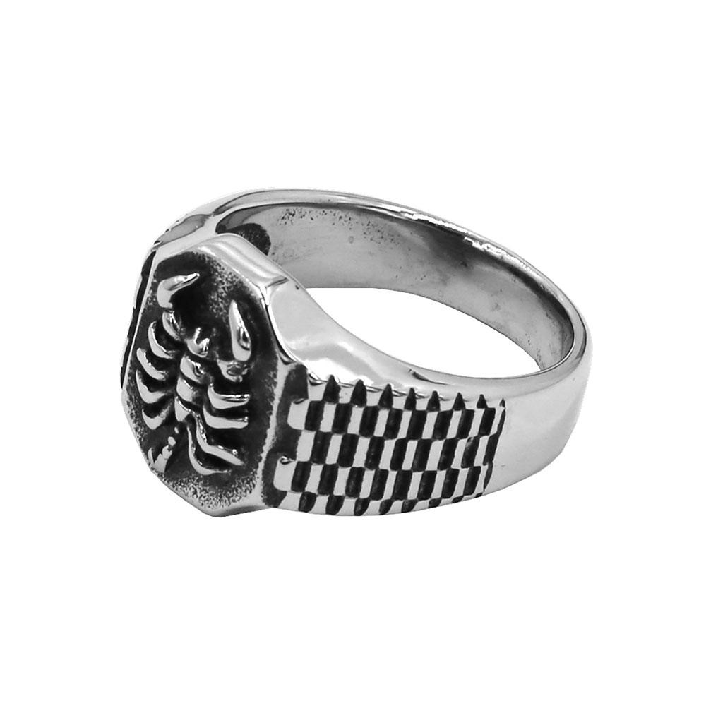 Classic Scorpion Ring Stainless Steel Vintage Watch Shape Scorpion Pattern Male Ring SWR1037