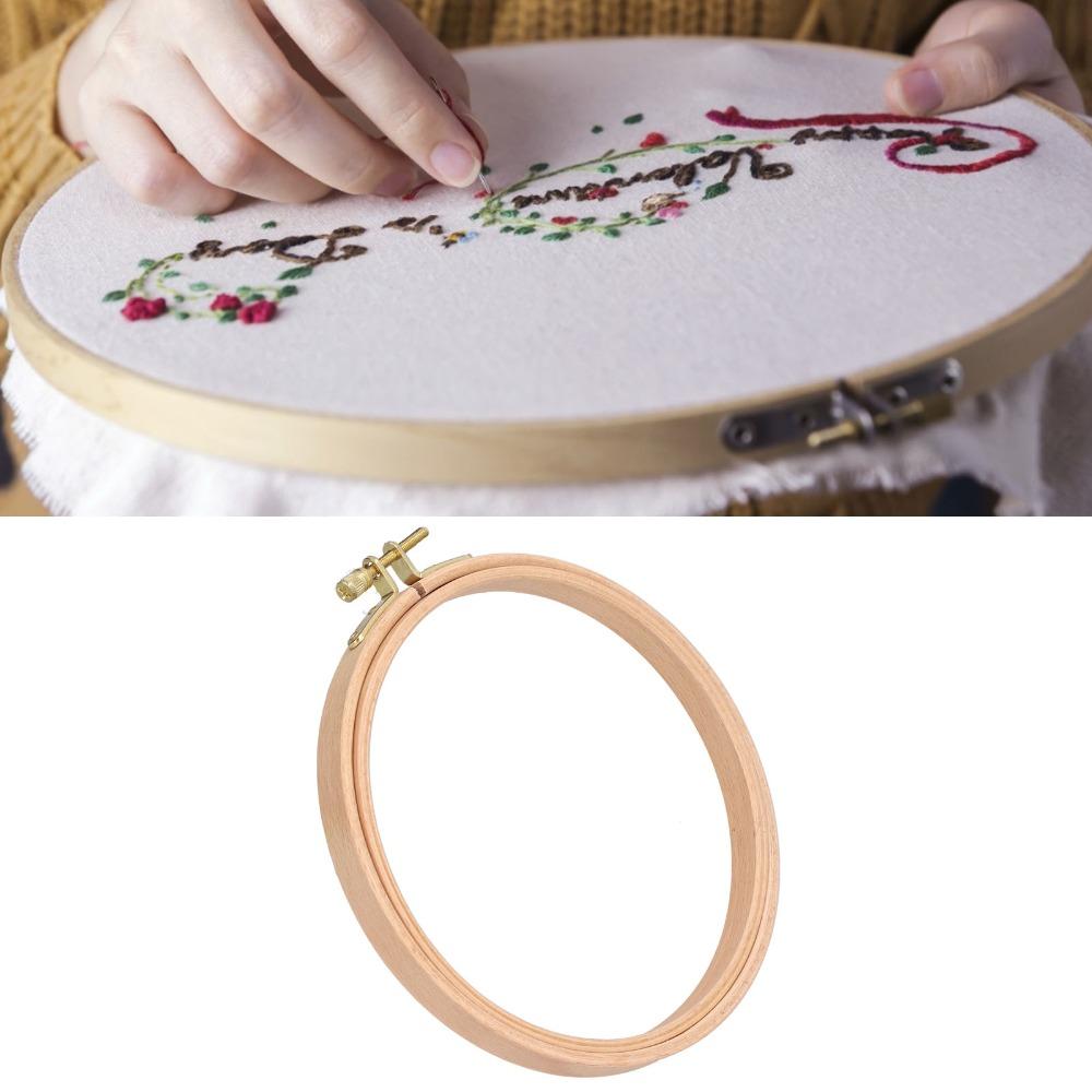 2pcs 6 Inch Cross Stitch Hoop Beech Wood Embroidery Frame Wooden Embroidery Hoop For Art Craft