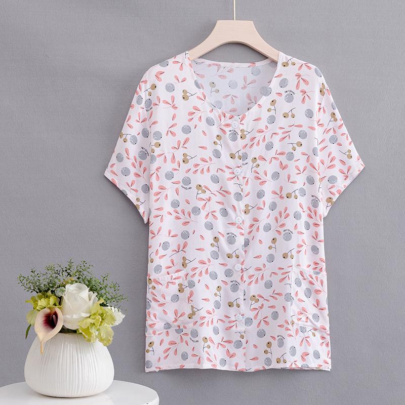 Summer Top Women Cardigan Thin Short Sleeve Plus Size Women's Blouse Summer Loose Vintage Clothes