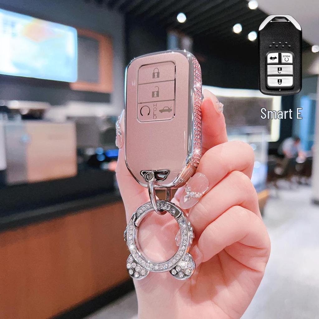 Car Key Cover for CR-V, Binzhi, XRV, HR-V, Haoying, Civic, UR-V, Accord, and Lingpai - Shell Buckle Design