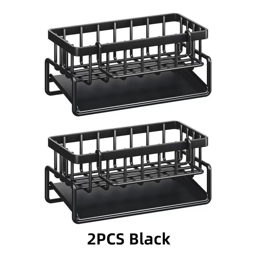 Selbstentleerendes Spülbeckenregal aus Edelstahl für die Küchenspüle, Abflussregal, Seifenschwammhalter, Küchenspüle-Organizer