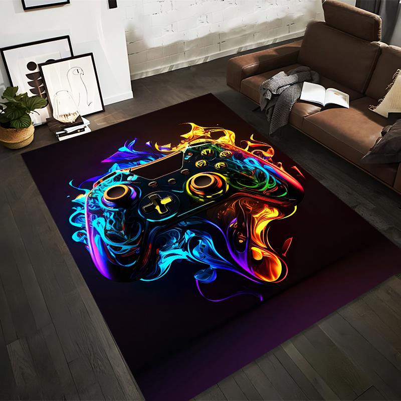 

Colorful Gaming Controller Design Carpet, Modern Room Decor - Black Suitable for use as an anti-slip for living room bedroom sofas 40x60cm( 15x23in )