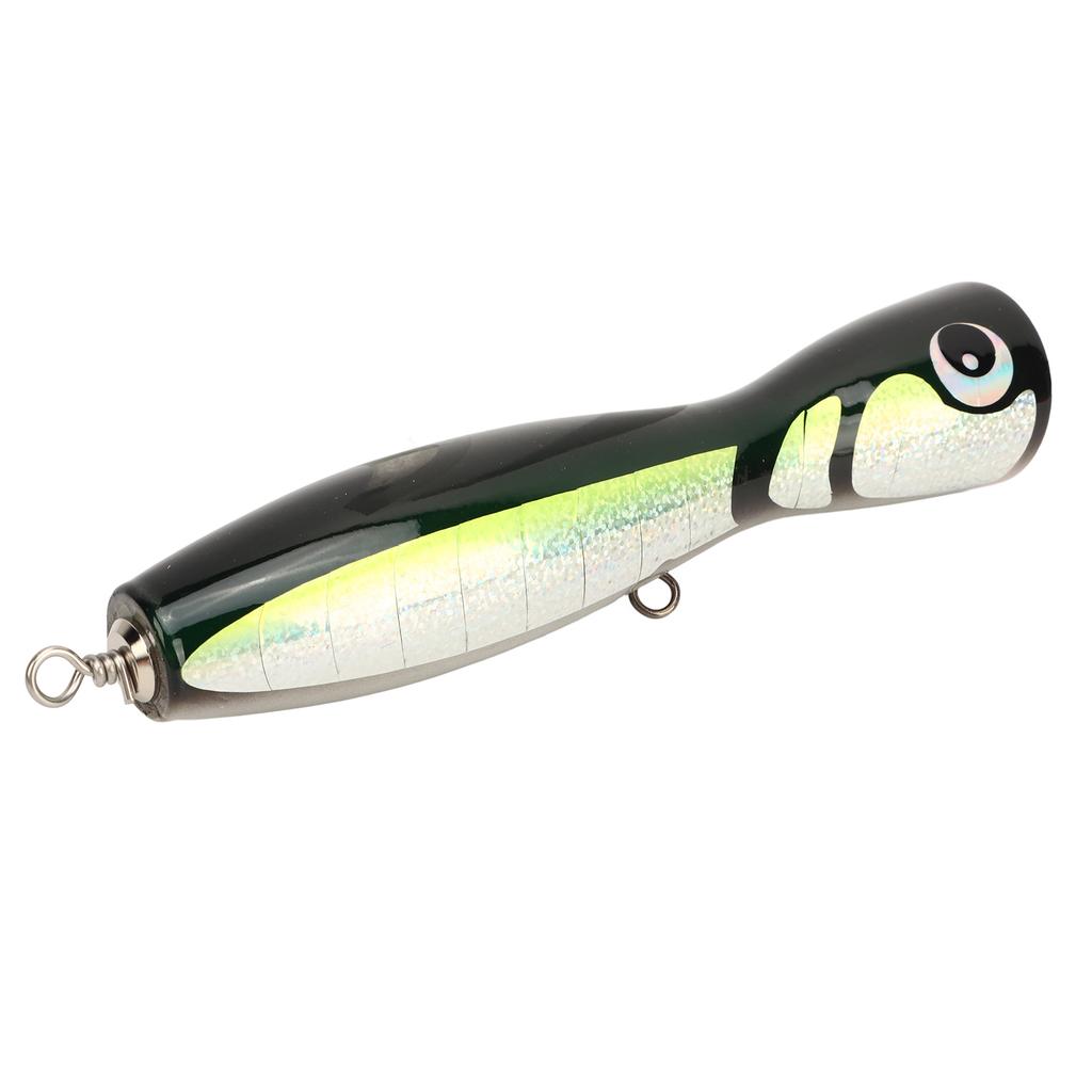 Fishing Lure Top Water Hard Bait Linden Reflective Sea Fishing Artificial Bait for Perch Tuna Giant Trevally Trout Green