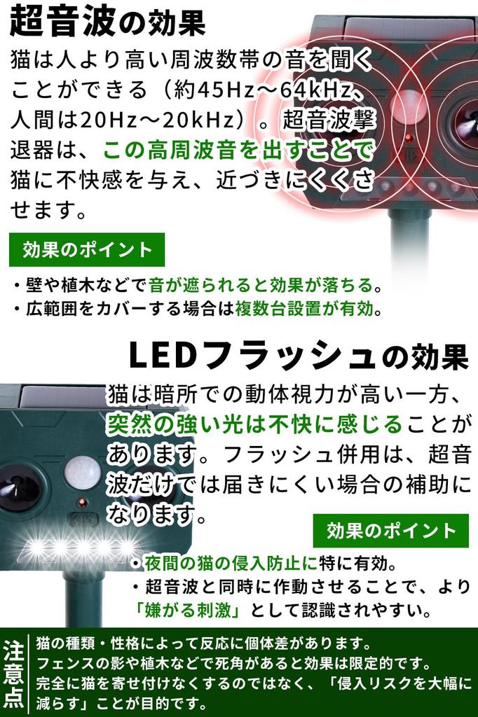 Keep and bears Animal Repellent Cat Repellent Automatic to Automatic Light and Ultrasonic Waves to Repel Pests of mice, cats, away! (Solar Powered,