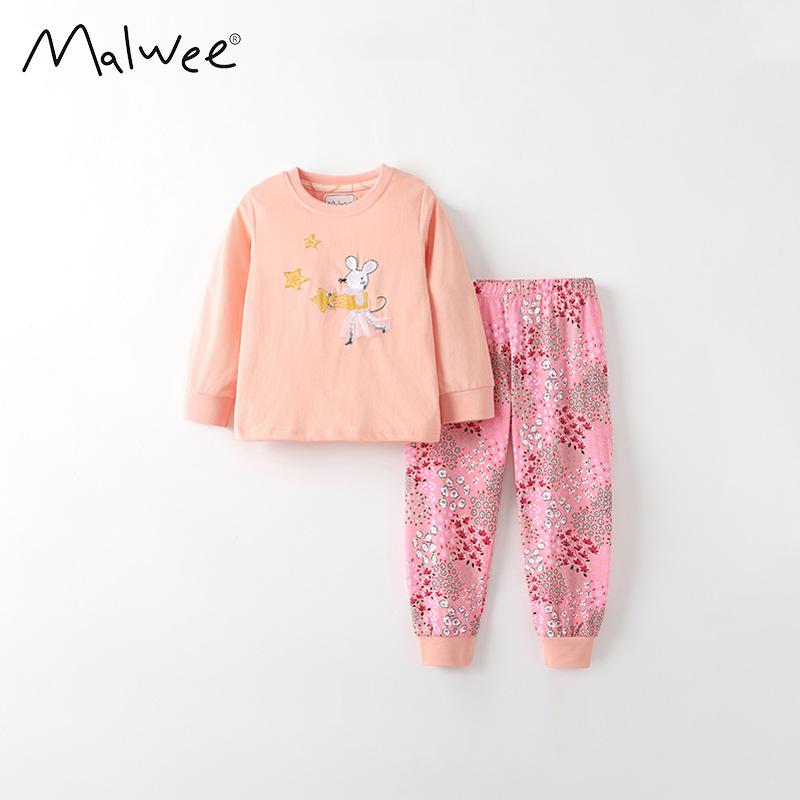 

Malwee Girls Spring & Autumn Cute Long Sleeve Home Set 130 cm