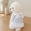 Wedding Dress Cat Dog Ruffle Dress Dopamine Color Dog Clothes High-end Cherry Pet Skirt Poodle