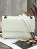 High-End Genuine Leather Crossbody Messenger Bag - Large Capacity, Niche Chain Design for Autumn/Winter