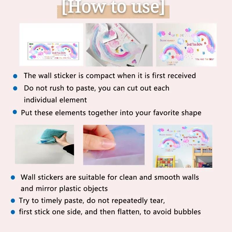 Animal Cartoon Wall Stickers for Kids Rooms Balloon Bunny Decorative 3D Wall Stickers for Children Rooms Large Kids Wall Decals