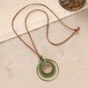 Bohemian style long necklace, vintage ethnic style knitted sweater chain accessory