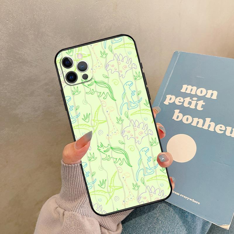 Skeleton Dinosaur Pattern Case For iPhone 17 Air 16 15 14 13 11 12 Pro Max 13 Mini XR 15 16 Plus 16e Back Cover Shell