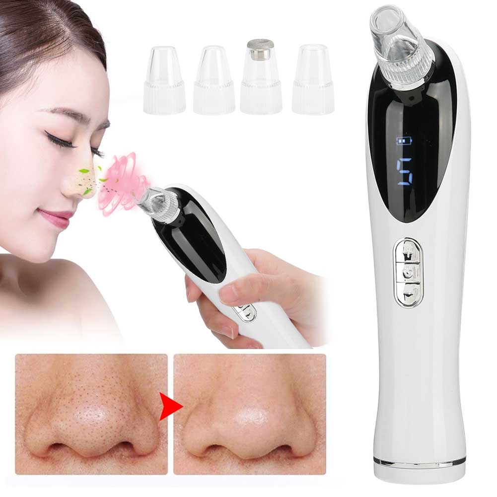 Electric Blackhead Removal Tool Heated Pore Acne Vacuum Cleaner Extractor Face Cleaning Device