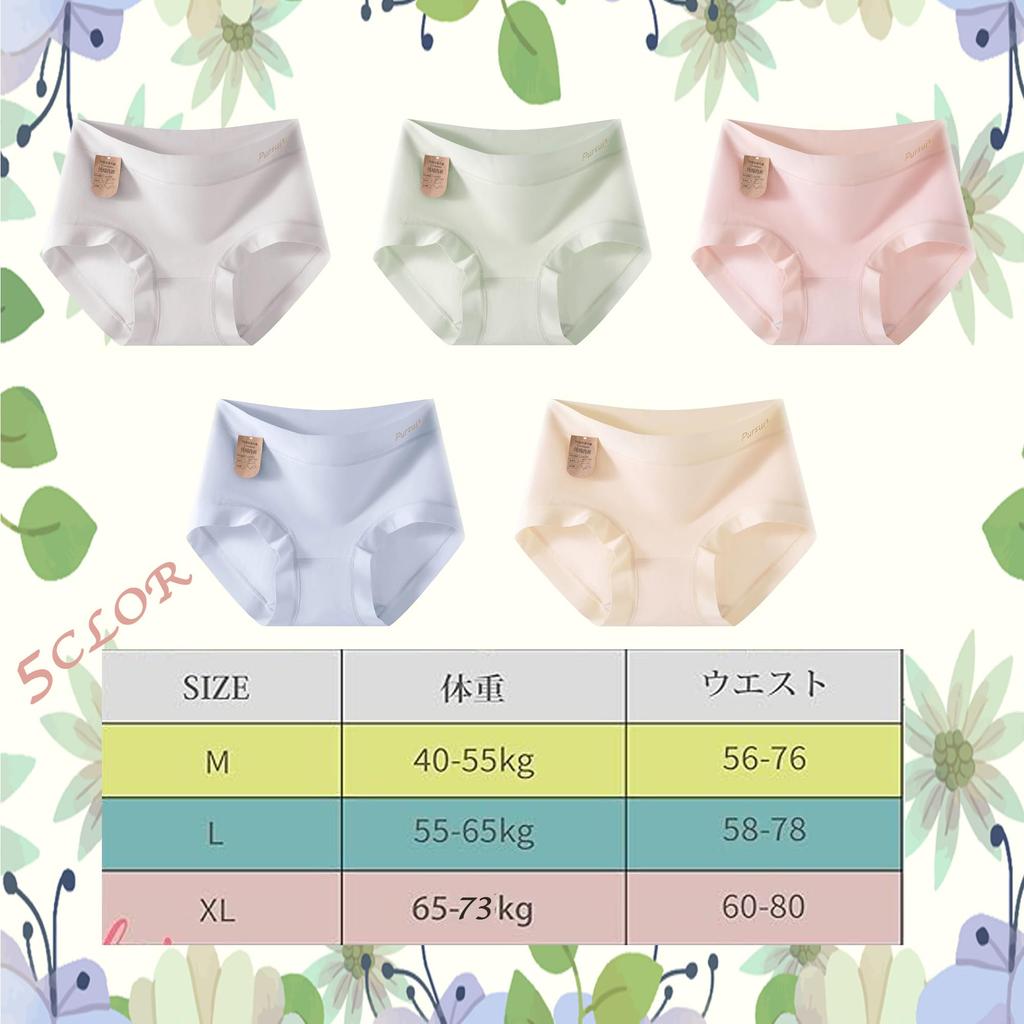 Stretch Fully Shapes the and Less Type [LMBM] 5-Pack Women's Panties, Cotton, Sweat-Wicking, Breathable, Antibacterial, Covering, Butt, Comfortable,