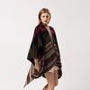 Women's Autumn and Winter Extended Fashion Scarf Shawl Dual-purpose Travel Camping Warm Double-sided Imitation Cashmere Cape