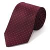 Brand Made In Jacquard Pin Dot Pattern [Michiko London] Necktie, Japan, 100% Silk, Weave, (Pattern C Wine)