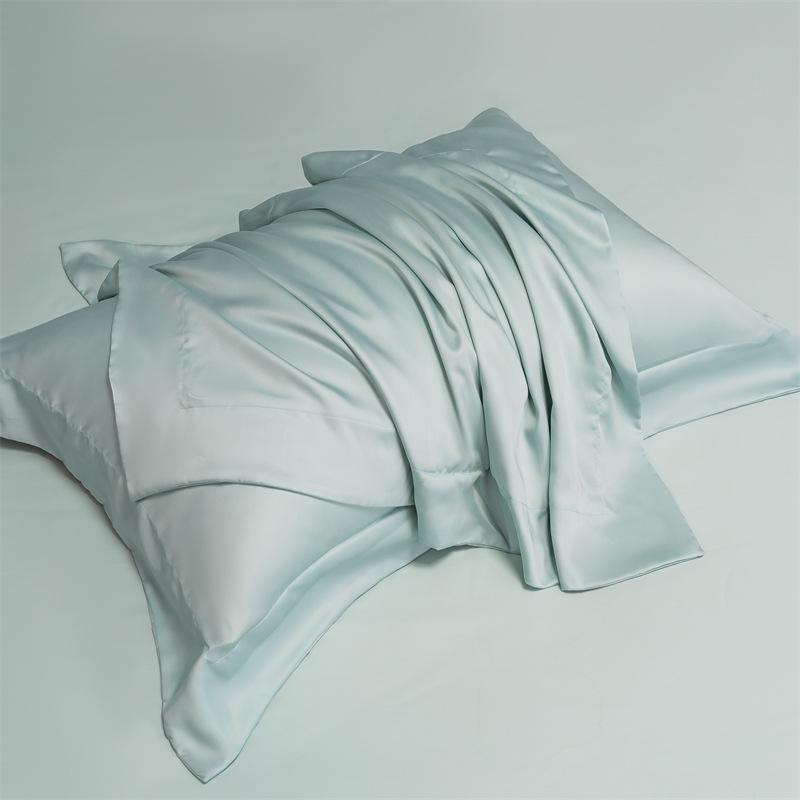 Tencel Silk Pillowcase Ice Silk Cool Pillowcase Custom  Mulberry Silk Pillowcase 48x74cm [one pack] весной зеленый