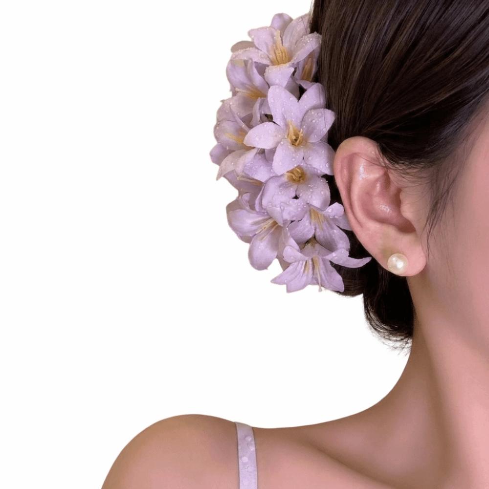 15cm Artificial Flower Hair Clips Elegant Bridal Hair Accessories Flower Hair Pins  for Women